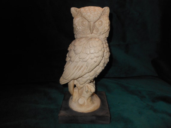 A.+Santini+Owls Amilcare Santini Alabster Marble Owl Sculpture by LIZZARD101