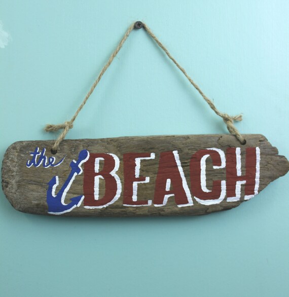 Driftwood Sign Beach Sign Painted Driftwood Sign