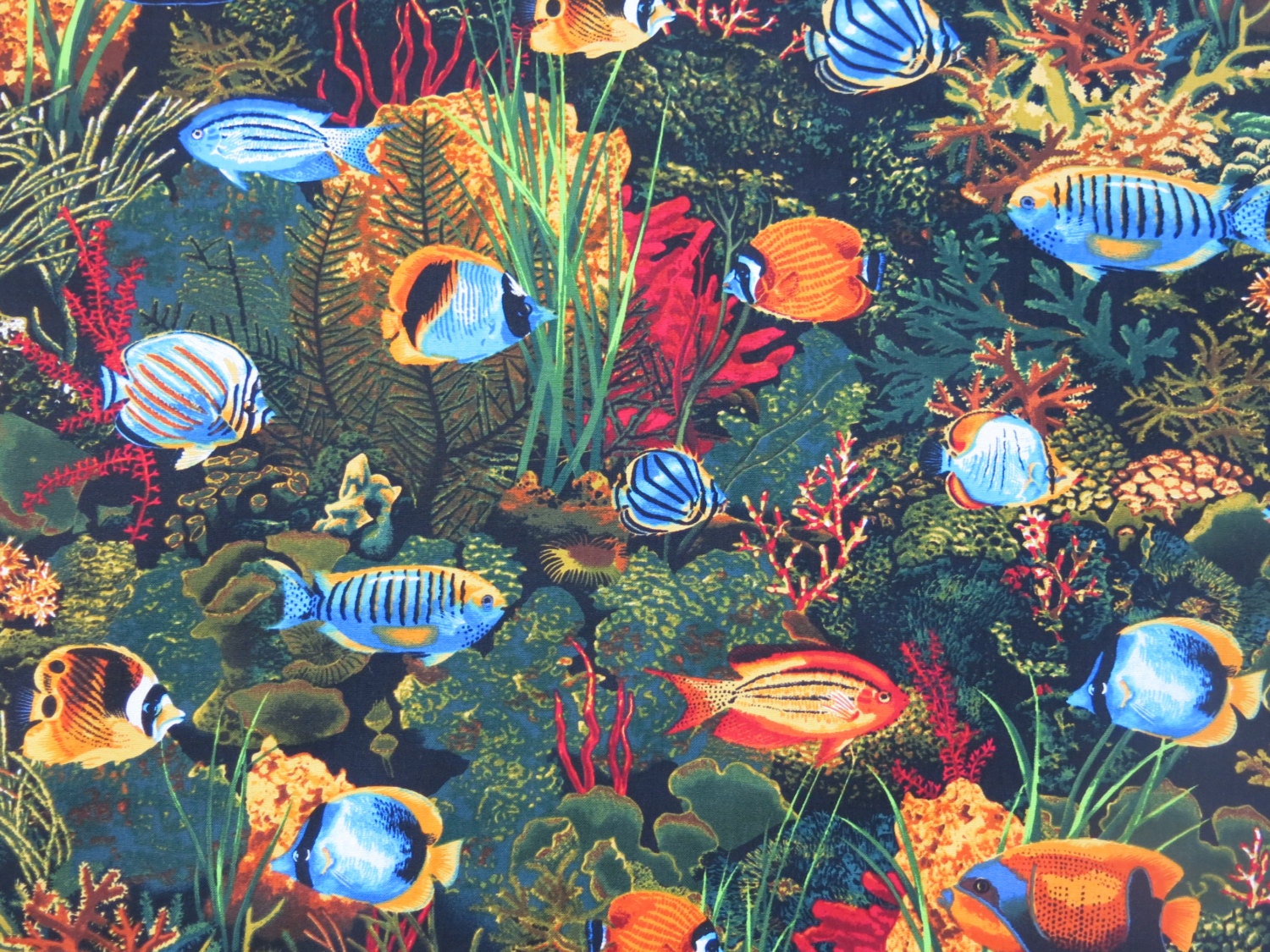 1/2 yard of 100% cotton Sea life fabric