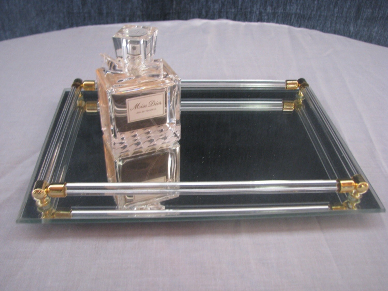 Vintage Mirrored Perfume Display Tray by shoponwebstreet on Etsy