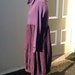 Upcycled clothing. Refashioned Purple, Plum Puff Dress. UK size 12-14.