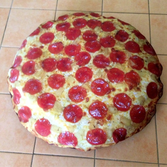 Pepperoni Pizza Dog Bed by RockabillyDawgz on Etsy