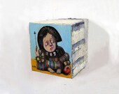 Original Painting   .Free Shipping  "Game" 20 cm / 20 cm. ( 7.8 inch / 7.8 inch)