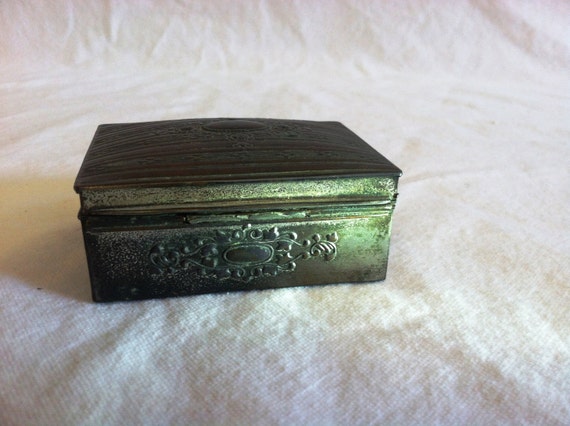 Made in Occupied Japan Metal with Wood Lining Trinket Box