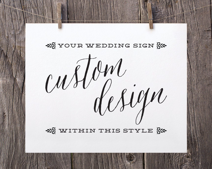 Custom Wedding Printable Sign Custom Wedding Sign Black Navy