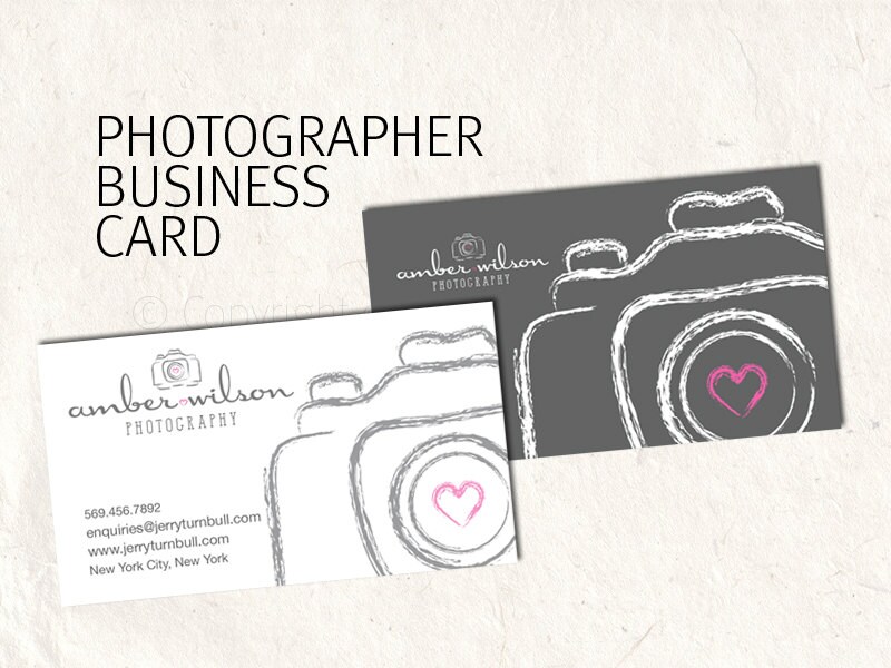 Photography business card design for photographer sketched