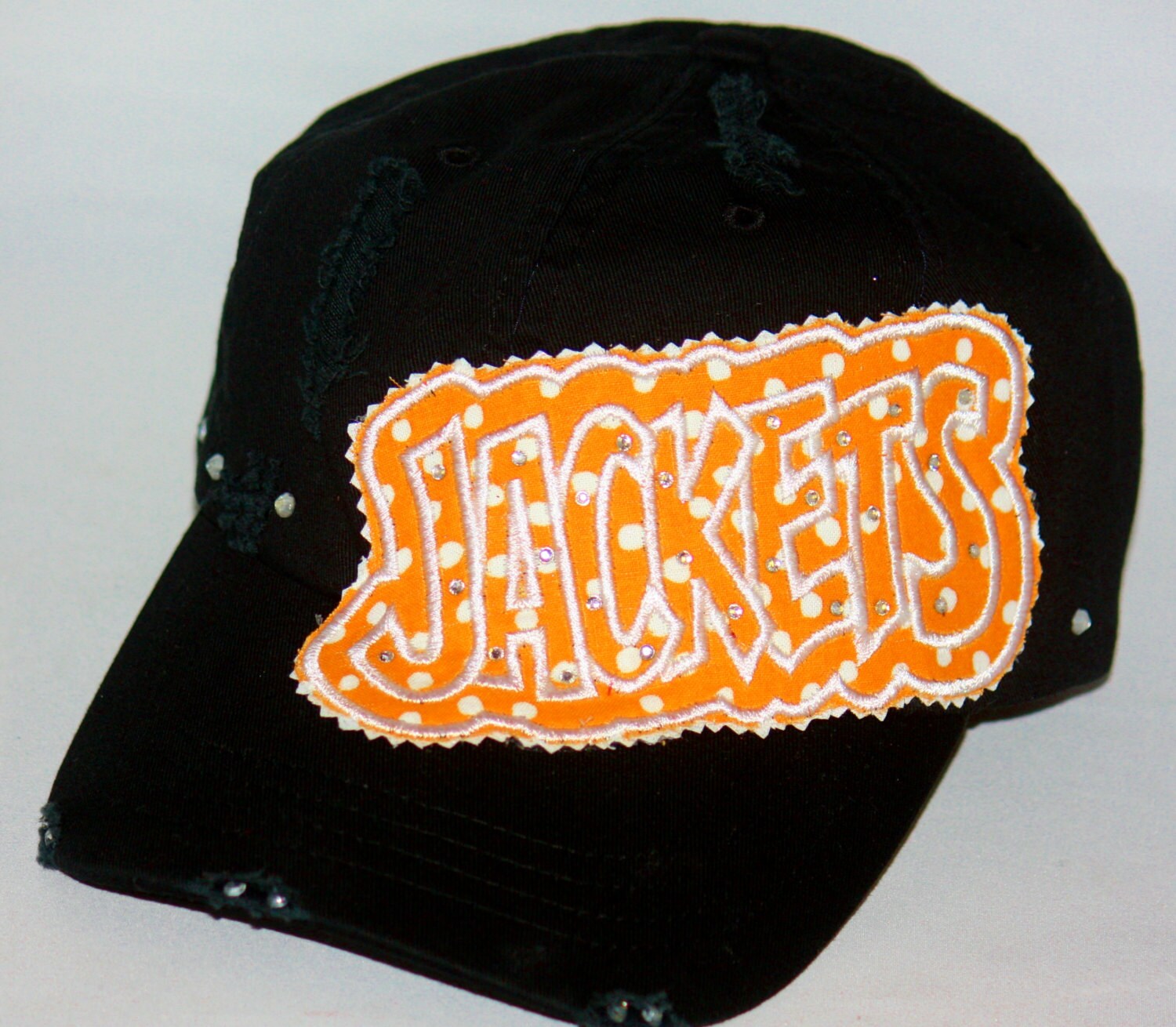 Rockwall Yellow JACKETS embroidery applique on black