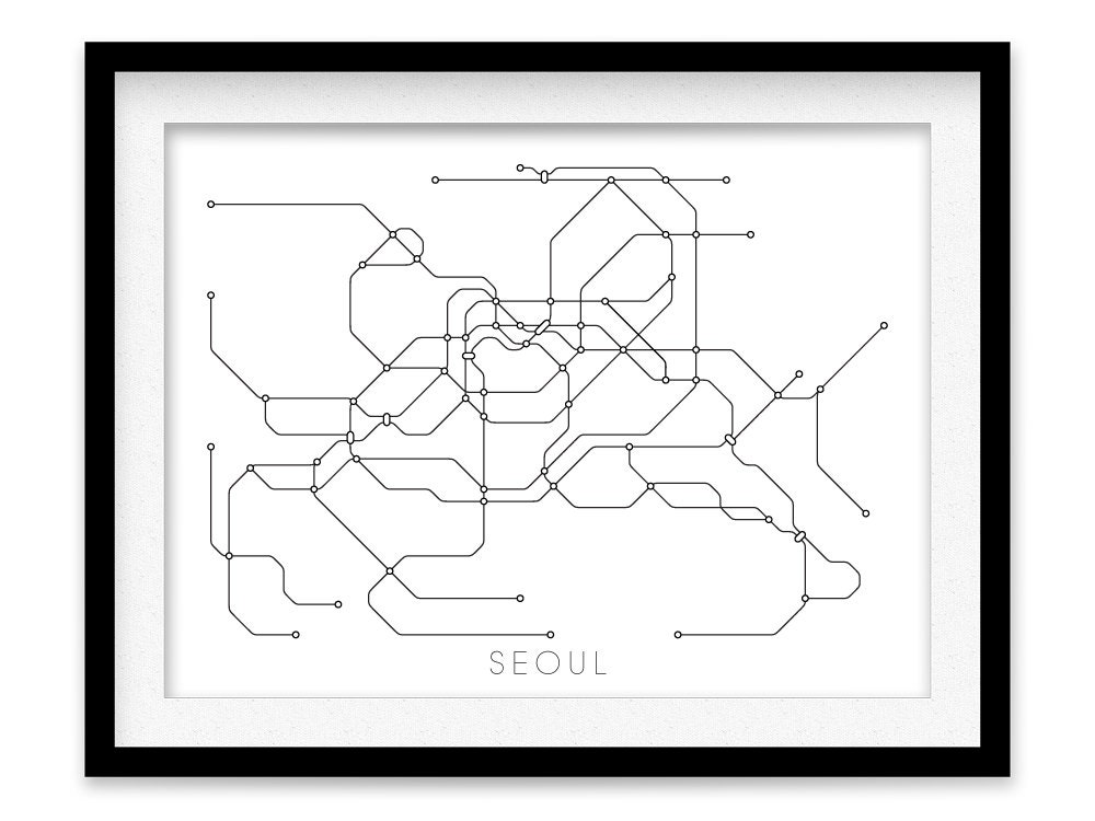 Seoul Subway Map Print Seoul Metro Map Poster by MetroMaps