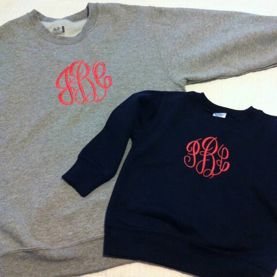 Items similar to Monogram Women's Sweatshirt by Mrs. B & Company on Etsy