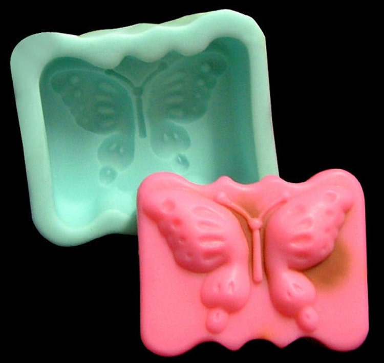 Oblong Butterfly Soap Mold Flexible Silicone by