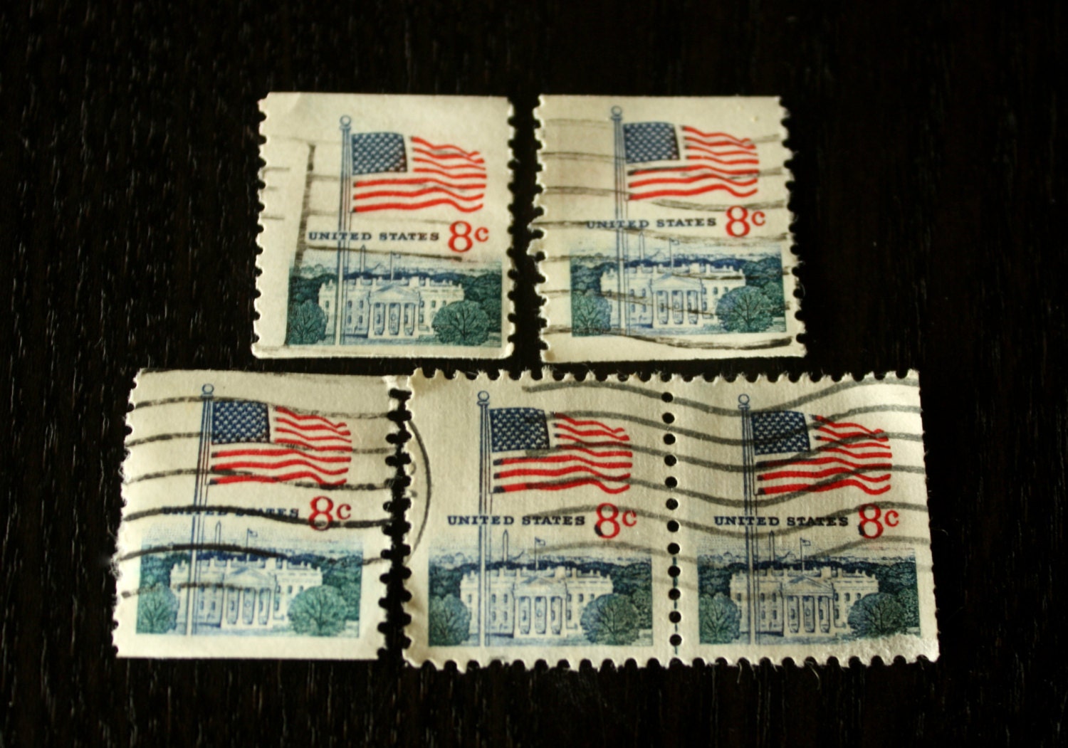 United States 8 Cent American Flag Stamps by EmpireMe on Etsy