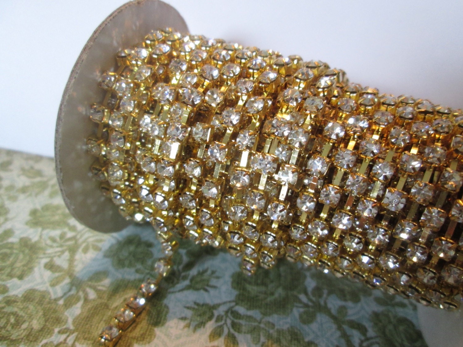 Rhinestones by the yard Single strand 4mm