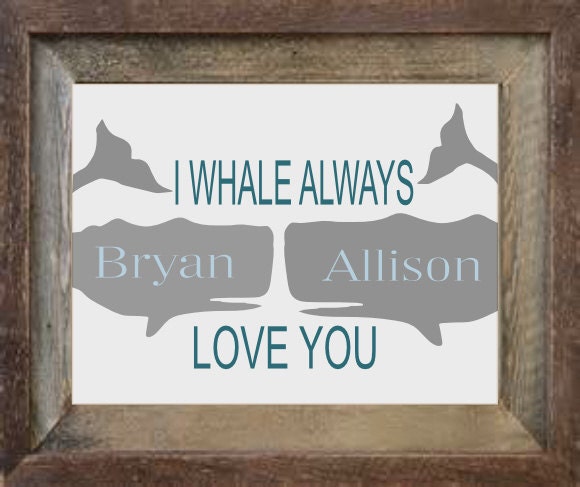 Personalized Art Print I Whale Always Love You by ...