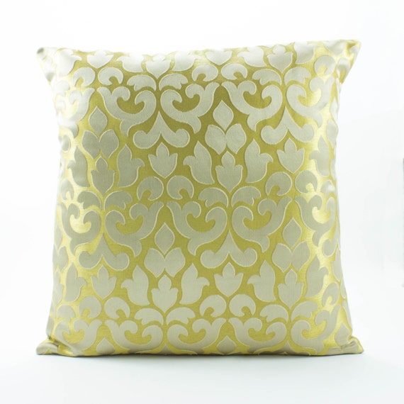 Euro Sham 26x26Gold PillowDecorative Silk throw by Fabricasia