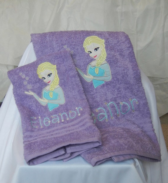 Elsa Frozen Towel Set by KatiesCutiePatooties on Etsy