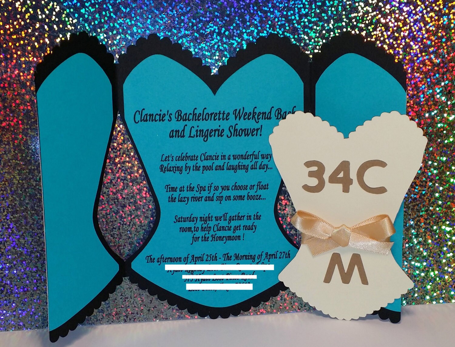 Bachelorette Party Invitation Insert