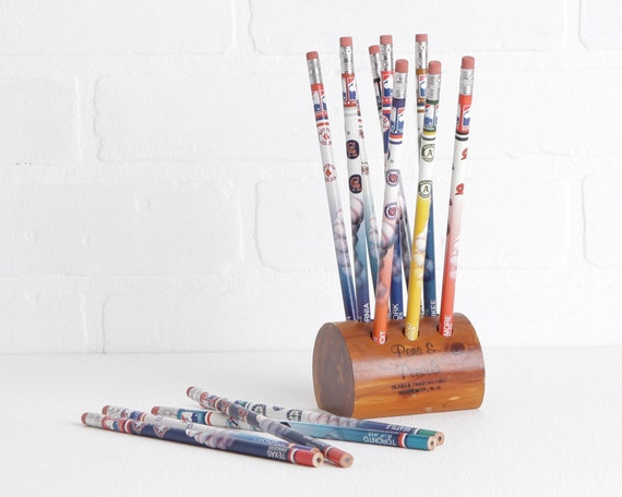 Items similar to Vintage Wood Major League Baseball Pencils, Baseball ...