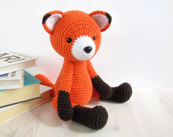 PATTERN: Red Fox - Amigurumi fox pattern - Crochet tutorial with photos (EN-051)