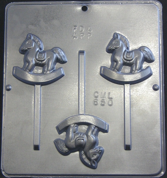 Rocking Horse Lollipop Chocolate Candy Mold Baby Shower 650
