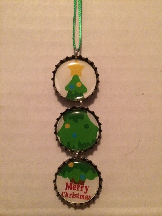 christmas tree bottle cap ornament christmas tree bottle cap ornament