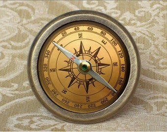 Compass - Drawer Knobs Antique Bronze / Crystal Dresser Knob Drawer Knobs / French Cabinet Handles Pull Knob Ornate / Furniture Hardware