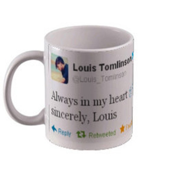 Always in my heart Louis Tomlinson tweet coffee mug by LoveMeJenny