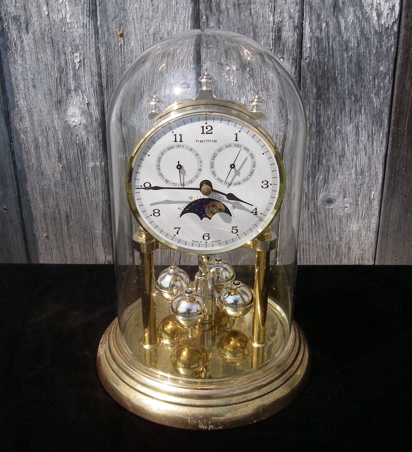 Vintage Clocks German Hermle Quartz Anniversary Clock With