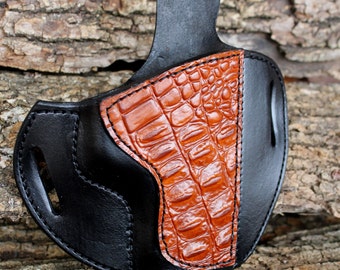 Custom Leather Holster for S/W M & P Crocodile