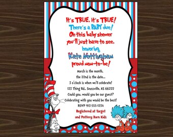 Dr. Seuss Baby Shower Invitation