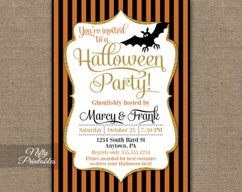 Retirement Party Invitations Printable Black & Gold