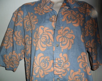 Vintage REYN SPOONER Alfred Shaheen Hawaiian Print Shirt, Surf Shirt ...