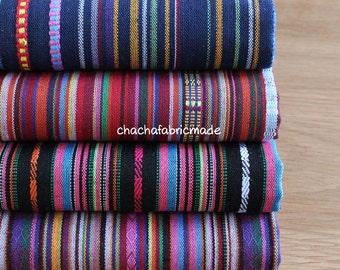 Colorful Stripe Fabric Ethnic Fabric Aztec Fabric Peruvian Fabric Tribal Fabric BOHO Bohemian Fabric Home Decor Upholstery Fabric -Half Yard
