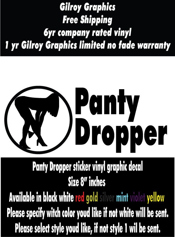 Panty Dropper sticker style 3 JDM vinyl by GilroyGraphics