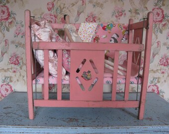 pink doll bed