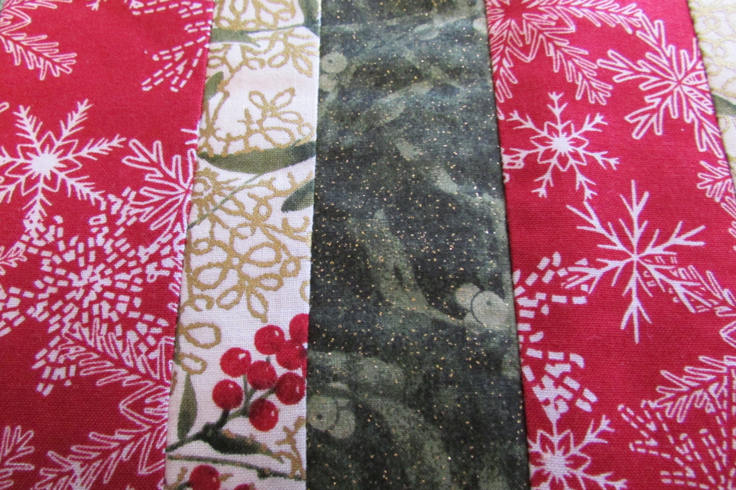 Beautiful handmade quilted Christmas placemats.