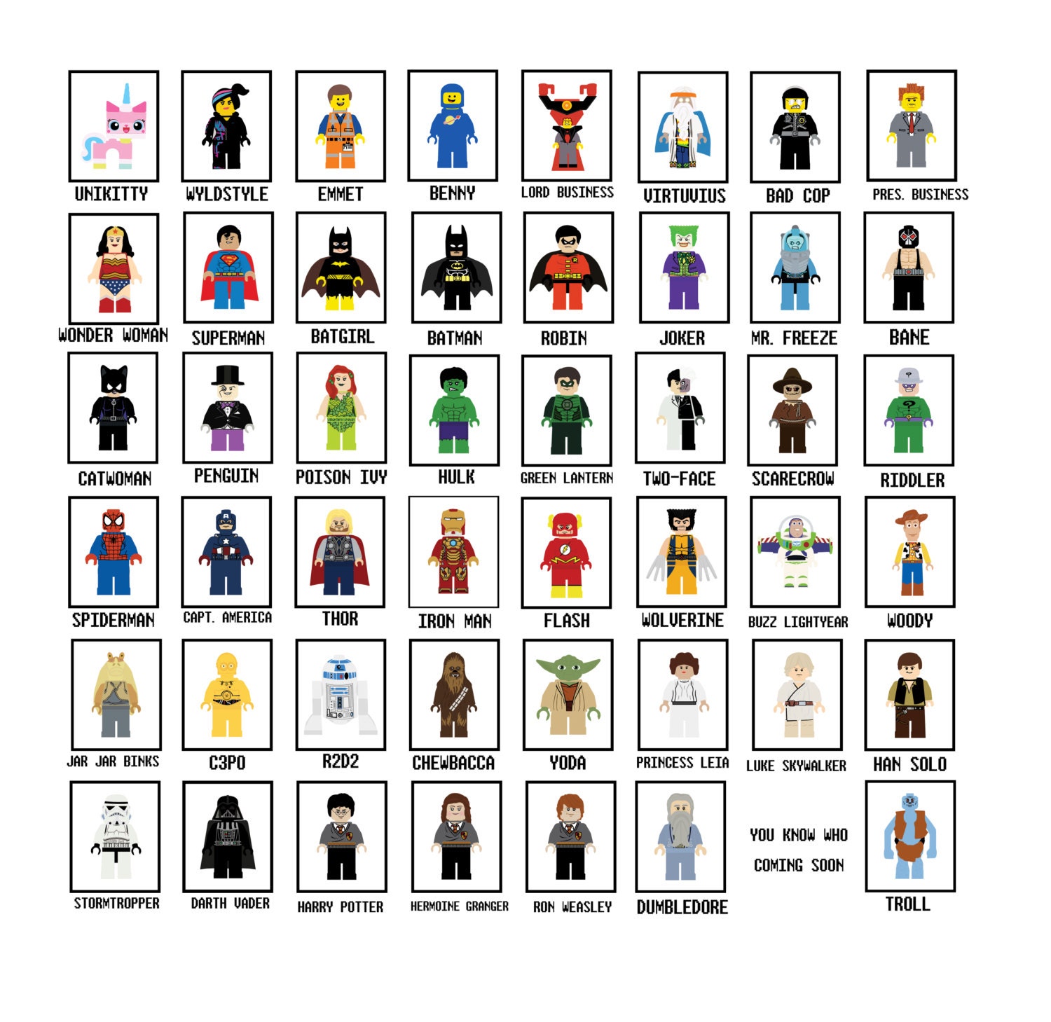 Lego Art Prints Any ONE Art Print Lego Wall Art by Roxberrylime2