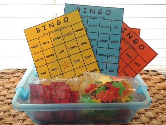 Sight Word Bingo Game First Grade Ideal for by HenryAndTaylor
