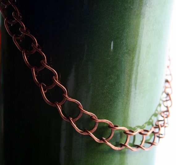 Necklace Wire Wrapped Copper HorseShoe Link by TwistdbyDesign