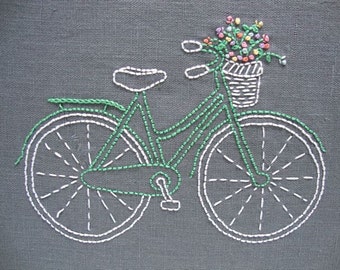 Popular items for bicycle embroidery on Etsy