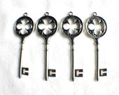 Silver Celtic Key Pendant - Set of 4, C19