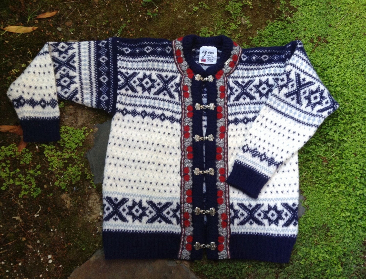 Norwegian wool sweater by Voss made in Norway women's