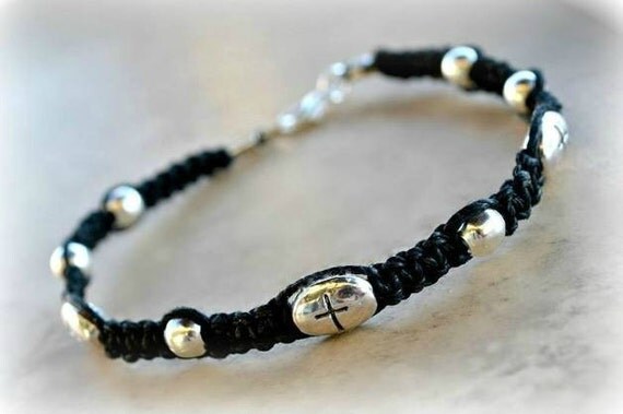Items similar to Mens Christian Knotted Bracelet on Etsy