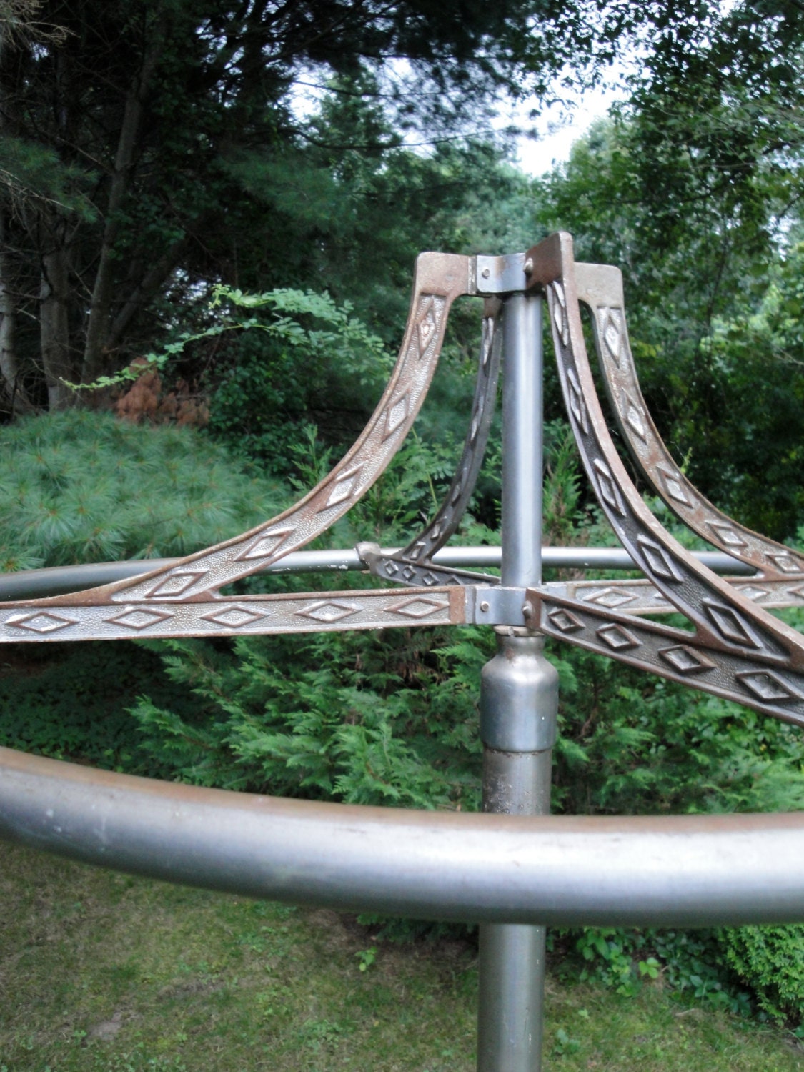 Antique cast iron clothing rack art deco style industrial