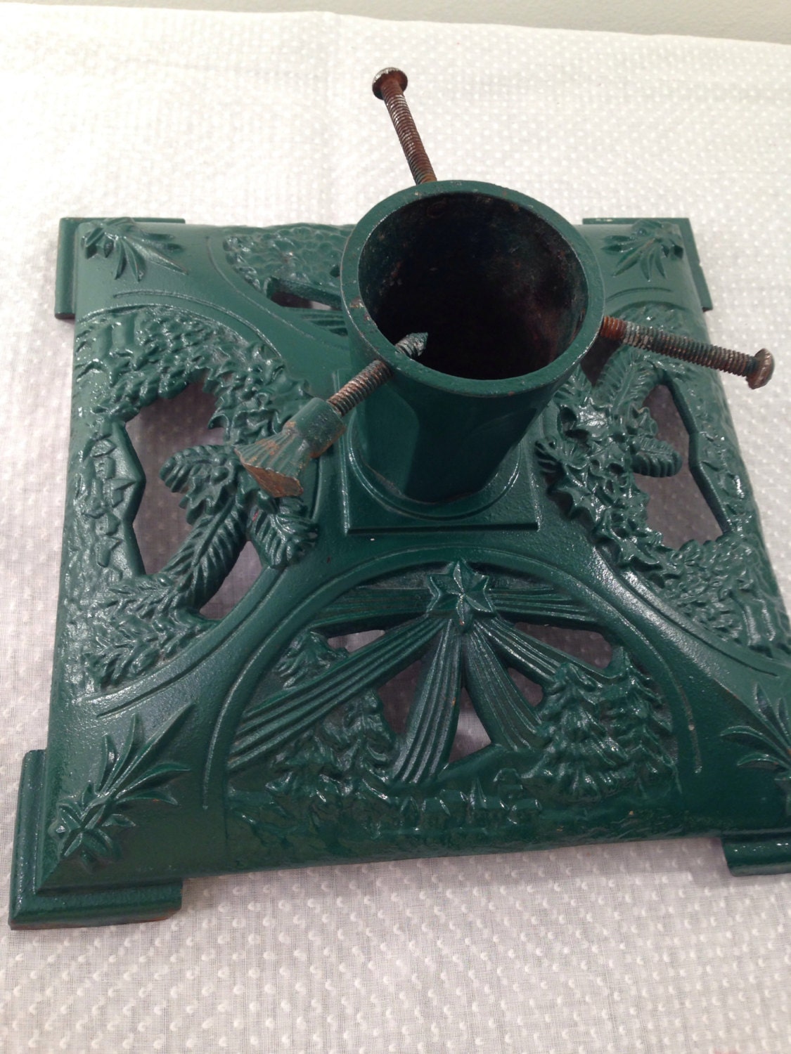 vintage cast iron christmas tree stand by christmasgoose vintage cast iron christmas tree stand by christmasgoose