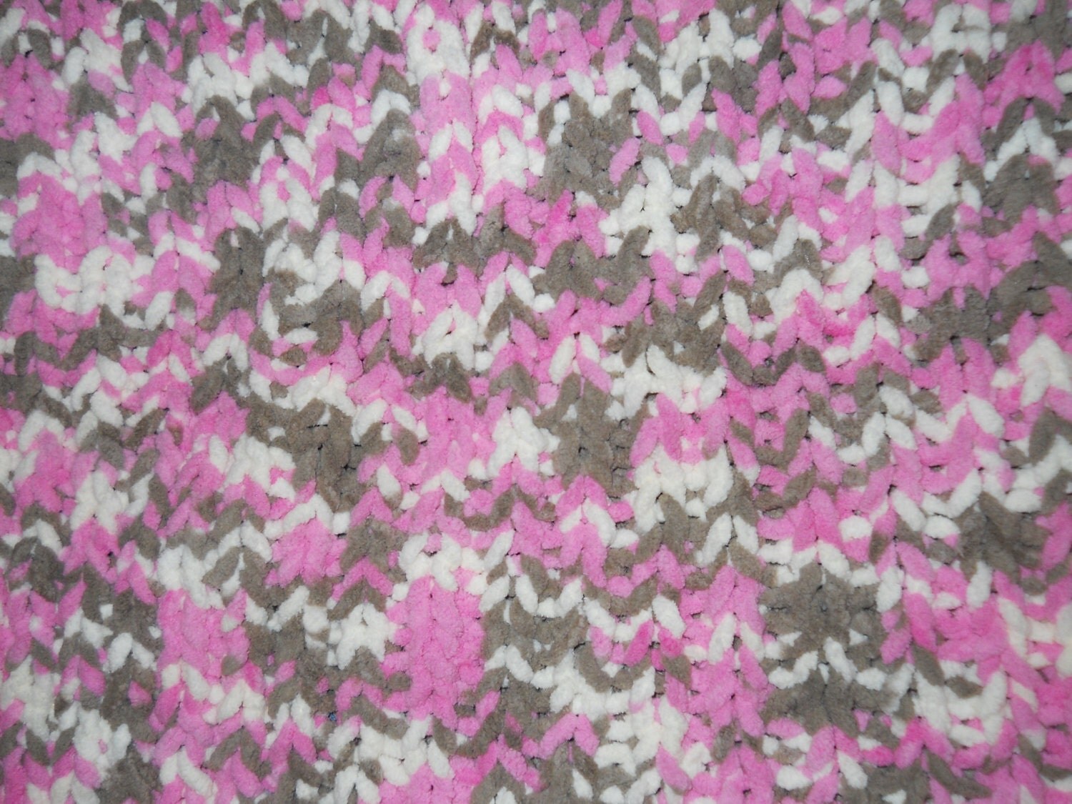 Baby Blanket Extra Soft Pink Brown Cream Easy Care