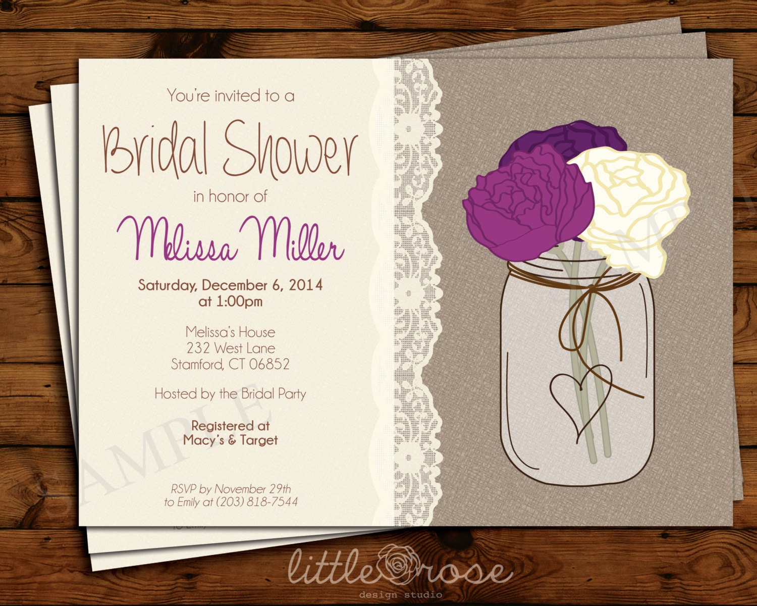 mason jar baby shower invitations