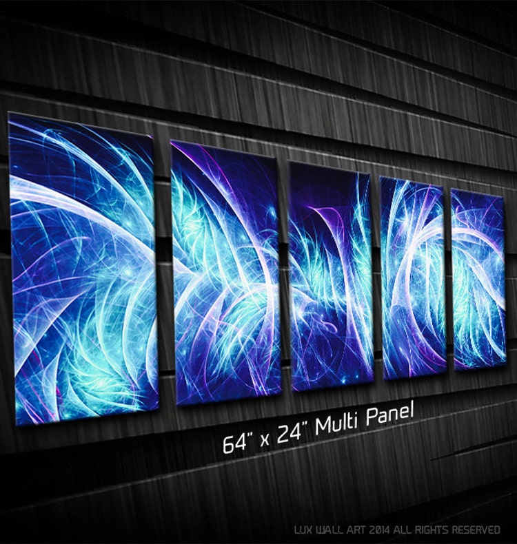 Electric Wave Modern Metal Wall Art Sculpture for by LuxWallArt