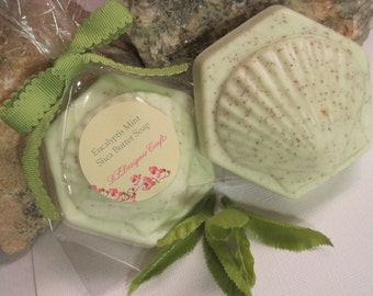 Eucalyptis Mint Shea Butter Soap, Melt and Pour Soap, body soap, guest soap, mint soap.