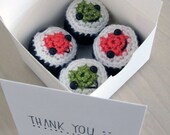 Handmade Crochet Amigurumi Play Food Sushi Gift