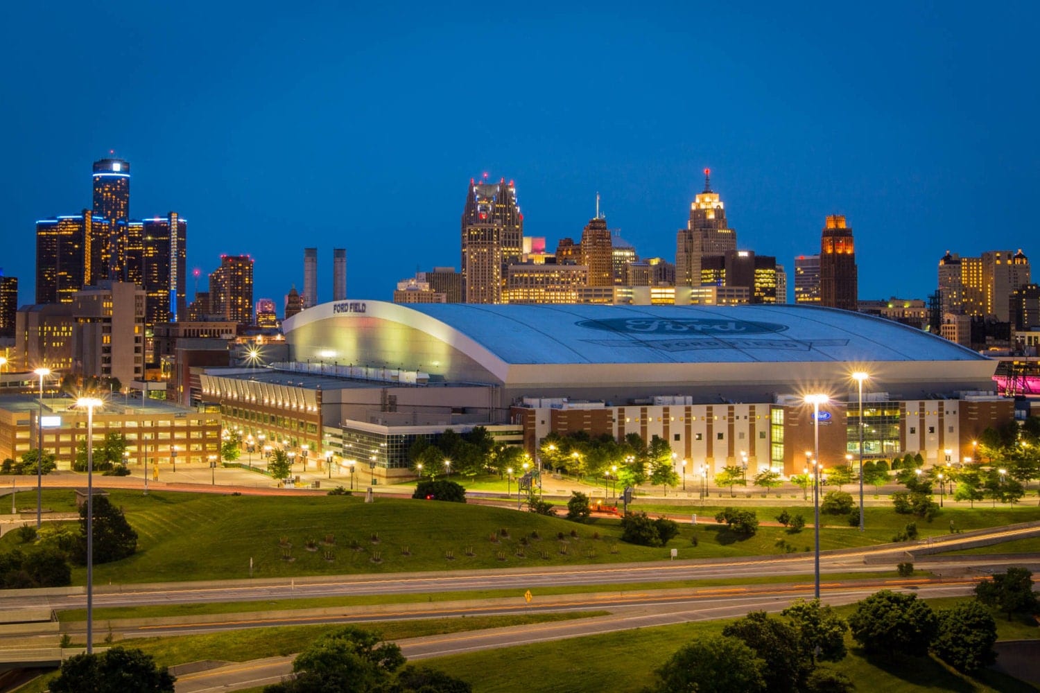 Detroit Skyline Ford Field